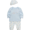 3 Piece Elephant Footed Pant Set