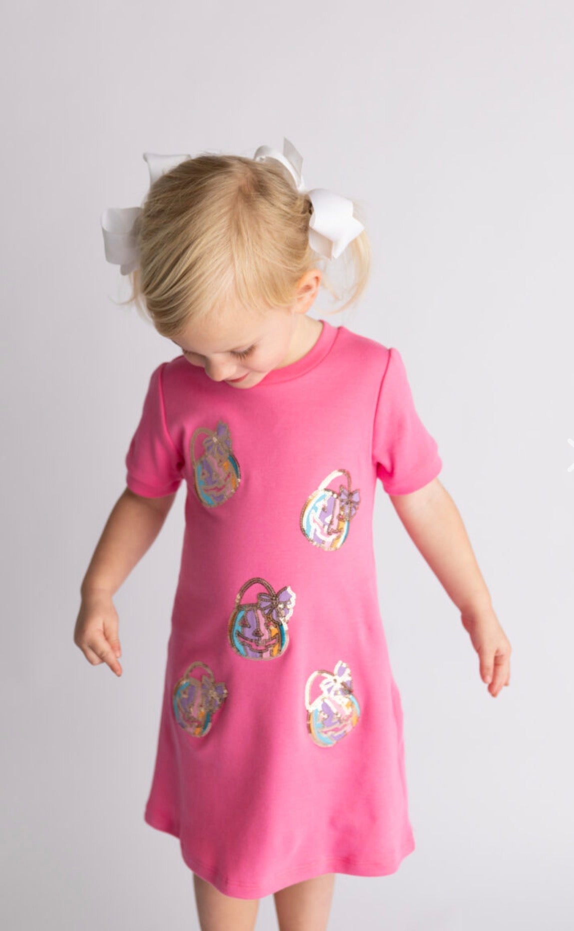 Jack-O-Lantern Sparkle Appliqué Dress