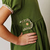 SWOON BABY OLIVE DITSY FLORAL GWEN TAB DRESS
