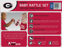 Load image into Gallery viewer, Georgia Bulldog Wooden Rattle Set
