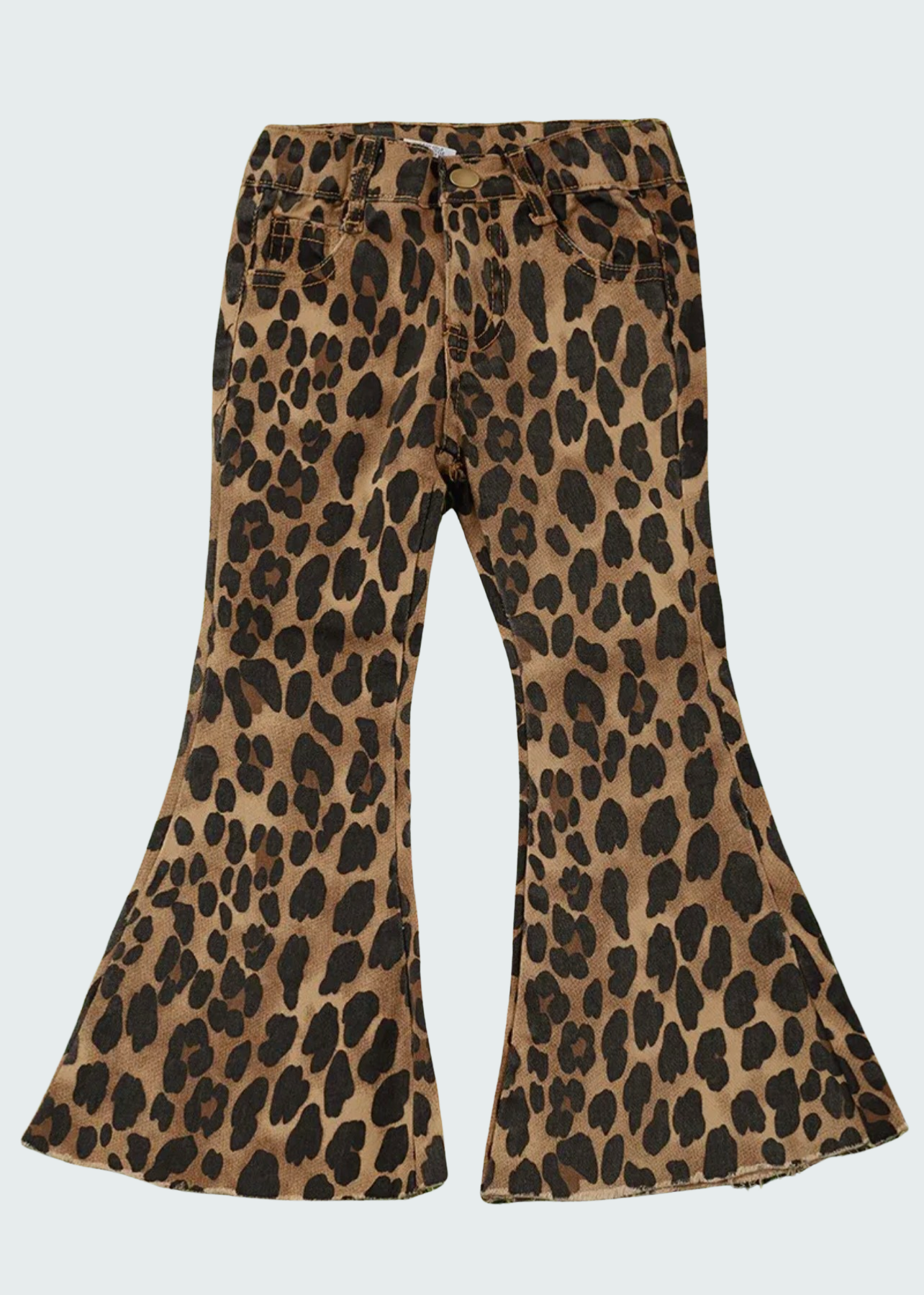 Animal Spotted Denim Flare Leg Jeans