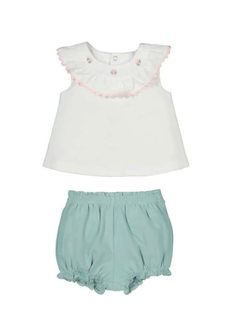 Mayoral Baby Rosette Bloomer Set