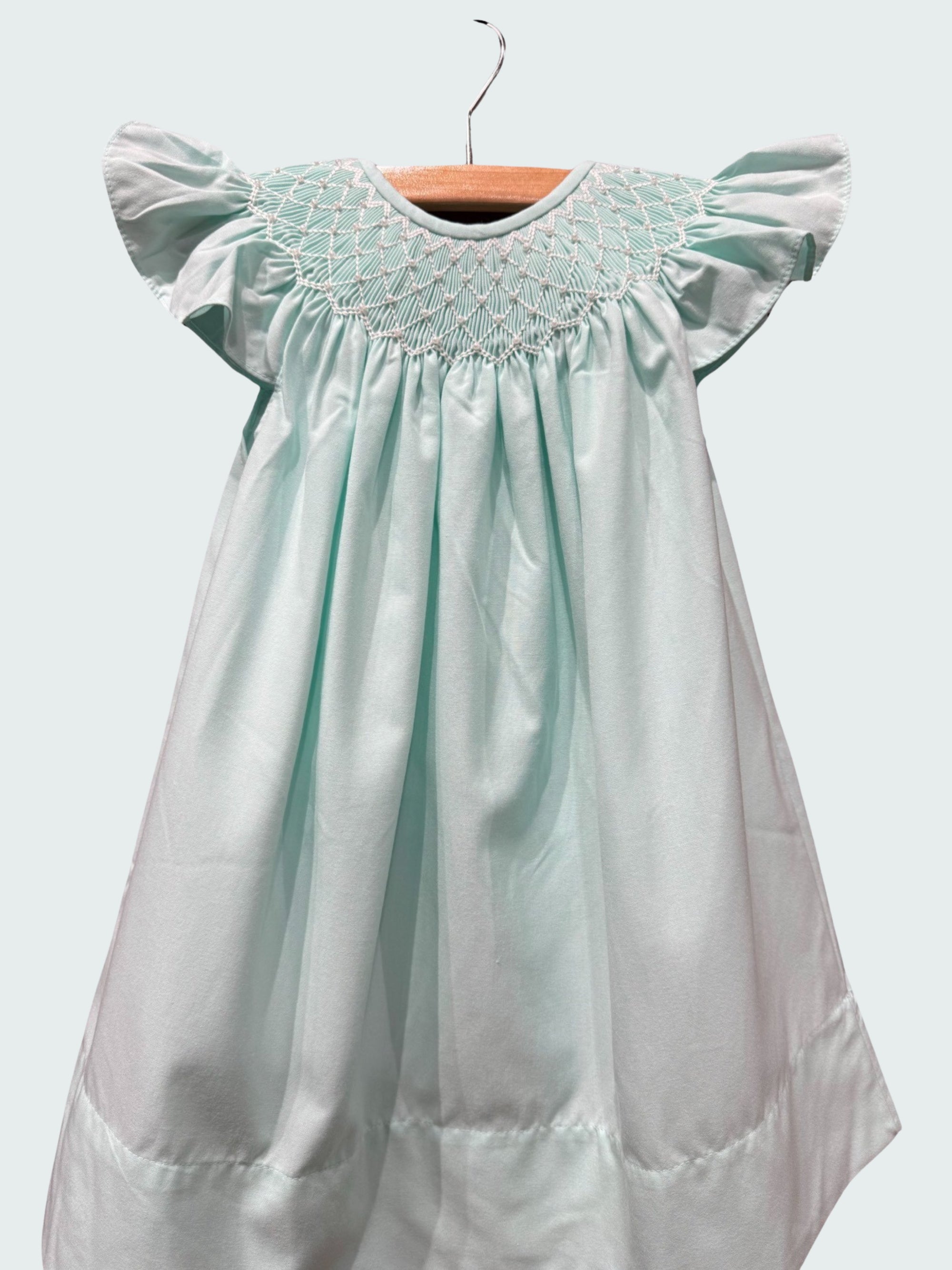 Sweet Dreams Catherine Pearl Mint Smocked Dress