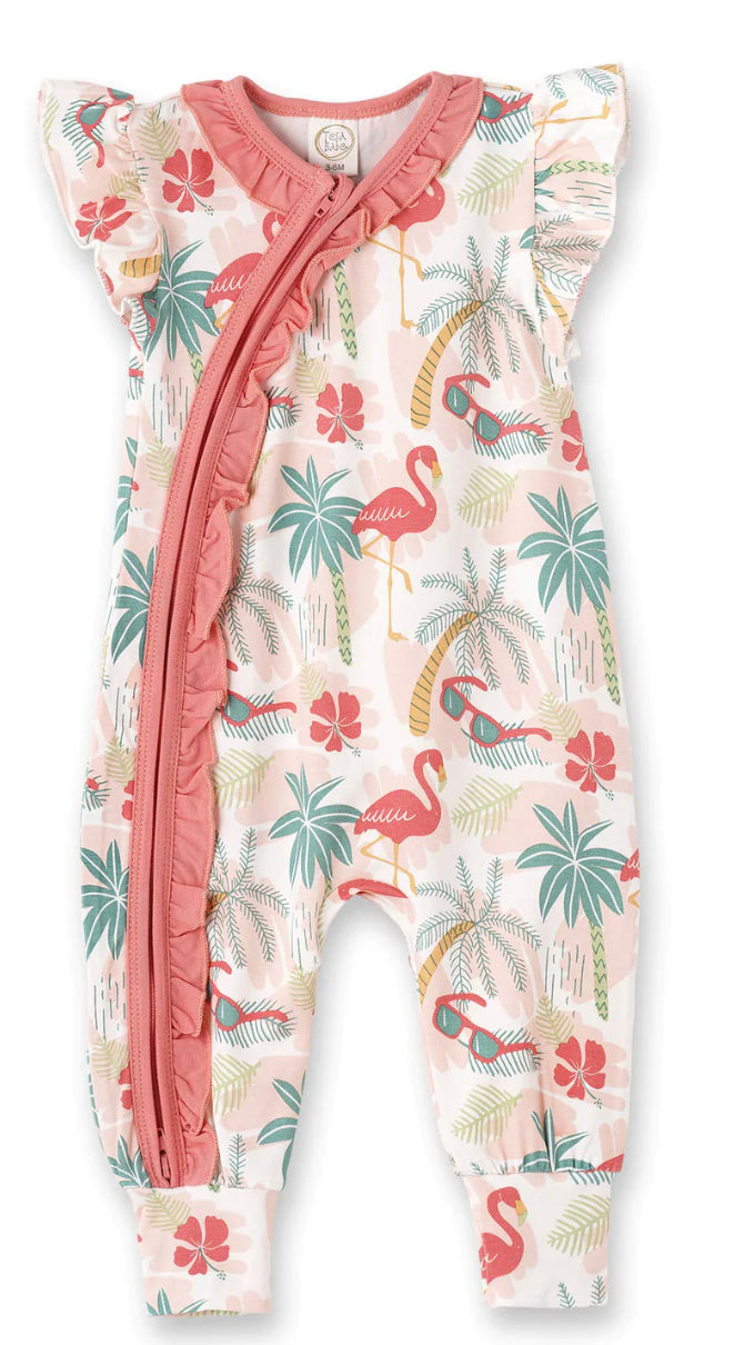 Copacabana Zipper Romper-Girls