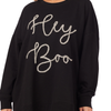 Mud Pie “Hey Boo”Sparkle Sweatshirt-Women’s