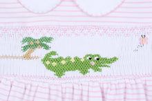 Load image into Gallery viewer, Magnolia Baby Alligator Classic Smocked Bubble
