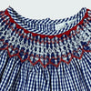 Petit Ami Red White & Blue Smocked Dress With Bloomers