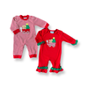 Three Sisters Christmas Puppy Girls Romper