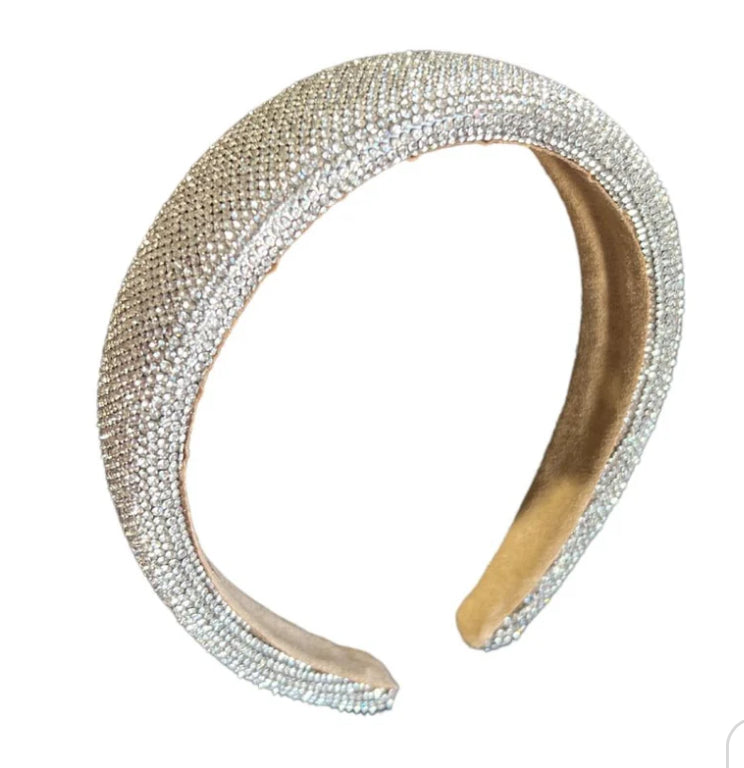 Bari Lynn Crystalized Headband-Silver