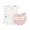 Luna+Arlo 100% Pima Cotton Crabby Cove Diaper Cover Set-Dusty Rose