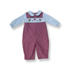 Petit Ami Boys Smocked Santa Long-All