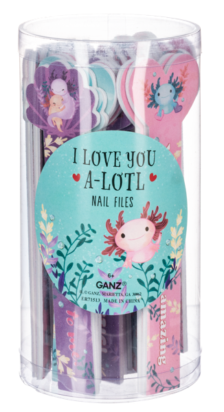 I Love You A-Lotl Axolotl Themed Nail Files