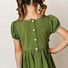 SWOON BABY OLIVE DITSY FLORAL GWEN TAB DRESS