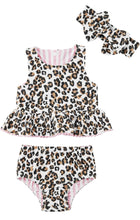 Load image into Gallery viewer, Mudpie Baby Girl Leopard Reversible
Swimsuit
