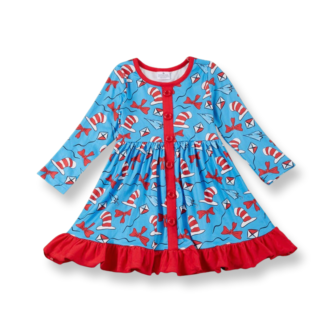 Dr. Seuss Hat Printed Dress