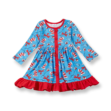 Load image into Gallery viewer, Dr. Seuss Hat Printed Dress
