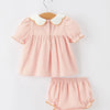 Halloween Pumpkin Embroidered Girls Bloomer Set