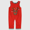 Lil Cactus Red Pom Pom Reindeer Overalls