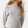 Mayoral knit skirt with pearl embellishment
