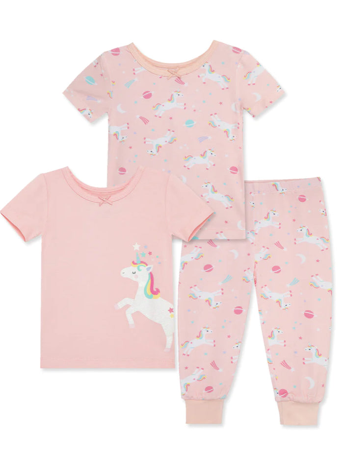 Little Me Unicorn 3-Piece Bamboo Pajama
Set