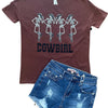 Paperflower Cowgirl Dancing Skeleton Oversized Graphic Tee