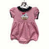 Bulldog Pride Appliqué  Ruffle Short Sleeve Bubble