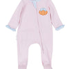 Bowtiful Pumpkin Appliqué Ruffle Zip