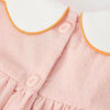 Halloween Pumpkin Appliqué Girls Puff Sleeve Dress