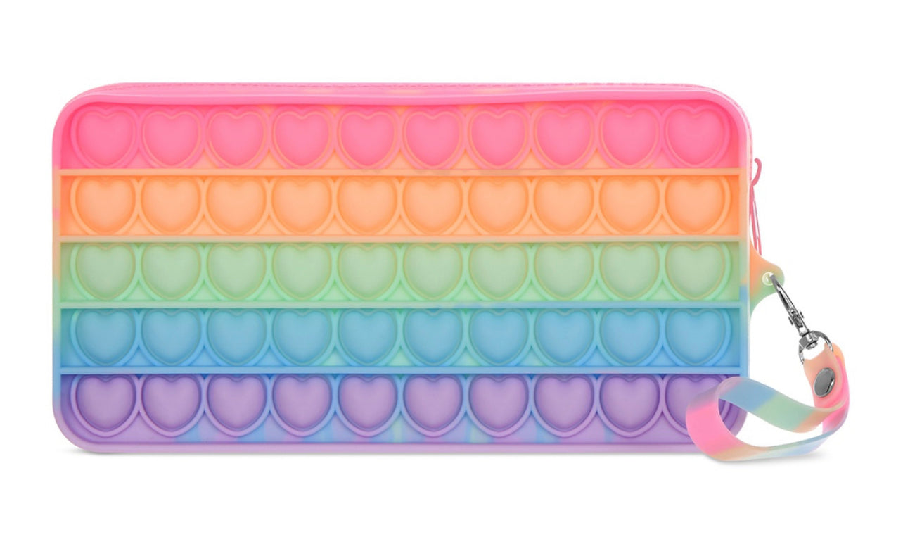 Iscream Happy Stripe Popper Pencil Case