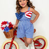 Mia Belle Girls Blue Belle Americana Bow Gingham
Romper