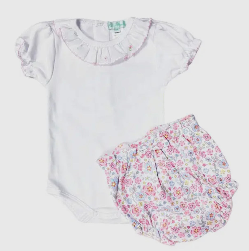 Baby threads floral diaper set