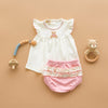 Bear Hugs Hand-Embroidered Diaper Cover Set - Dusty Rose