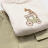 Baby boy Train Appliqué Jogger Set