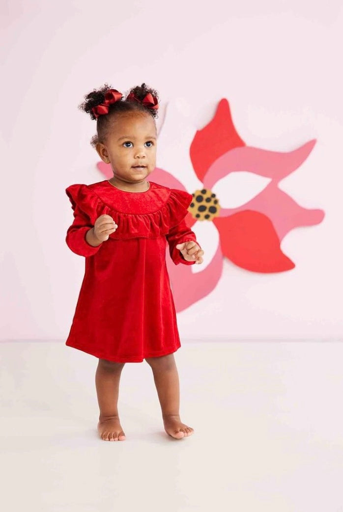 Mudpie Red Velvet Dress