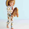 Mudpie Cowboy Boot Boys PJ Set