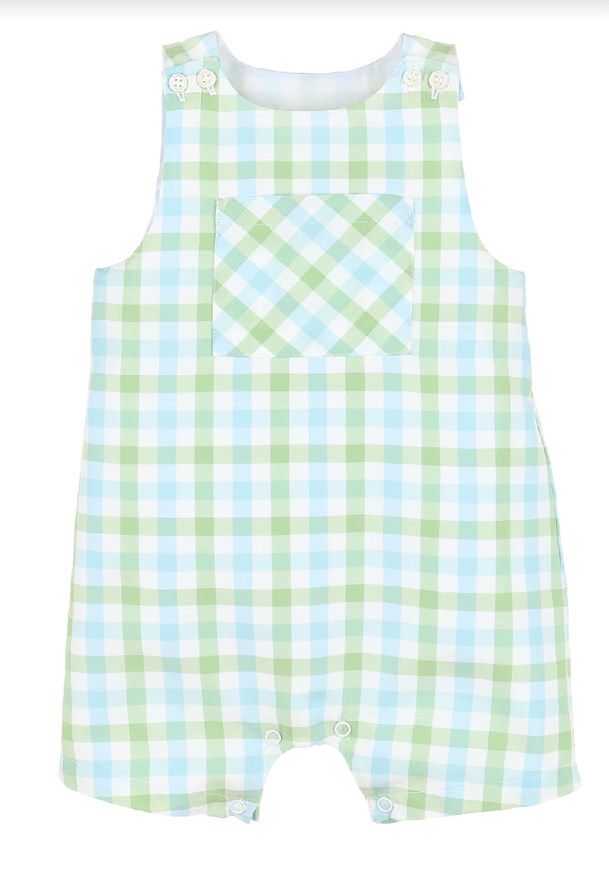 Sophie & Lucas Blue and Green Gingham Jon Jon