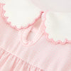 Pink Goose Embroidered Baby Girl Romper Ruffle
Collar