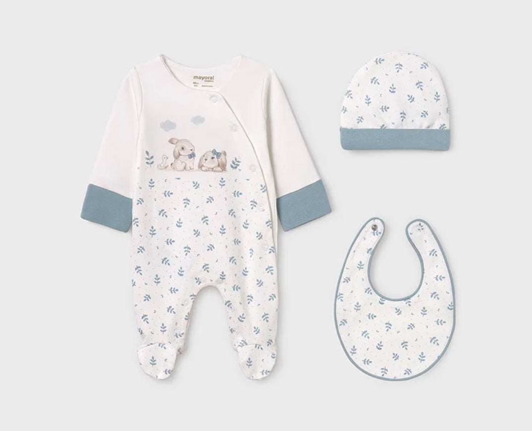 Three-Piece
Bunny Baby Gift Set-Polar