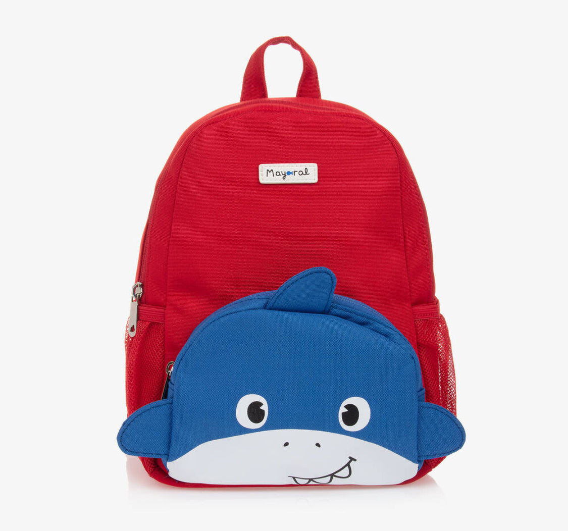 Mayoral Kids Red Shark Backpack