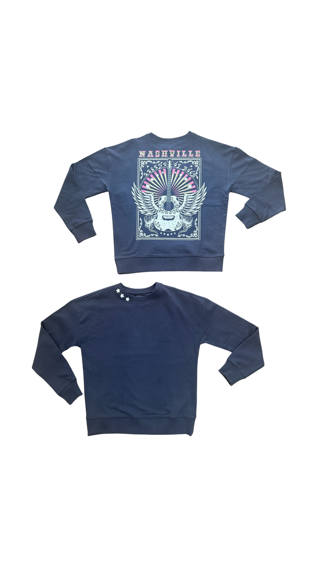 Paperflower Nashville Graphic Print and Embroidery Sweatshirt