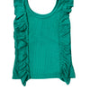 Molly Bracken Girl Knitted Tank Top With Ruffle -Green