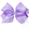 Wee Ones King Iridescent shimmer and Grosgrain Overlay Girls Hair Bows