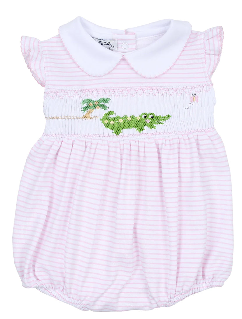 Magnolia Baby Alligator Classic Smocked Bubble