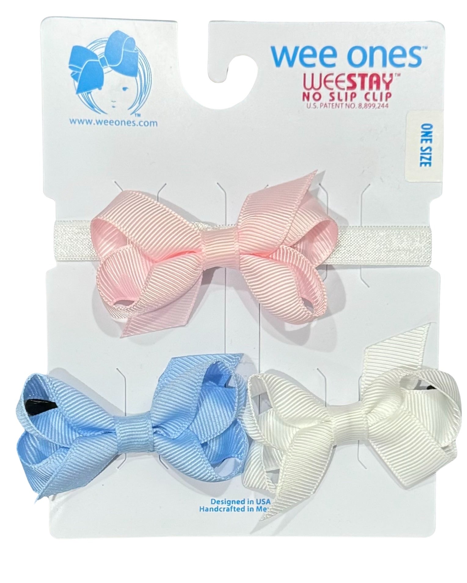 Wee Ones 3 Pack Tiny Bows with Headband