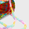 Bari Lynn Rainbow Woven Gummy Bear Handle Bag