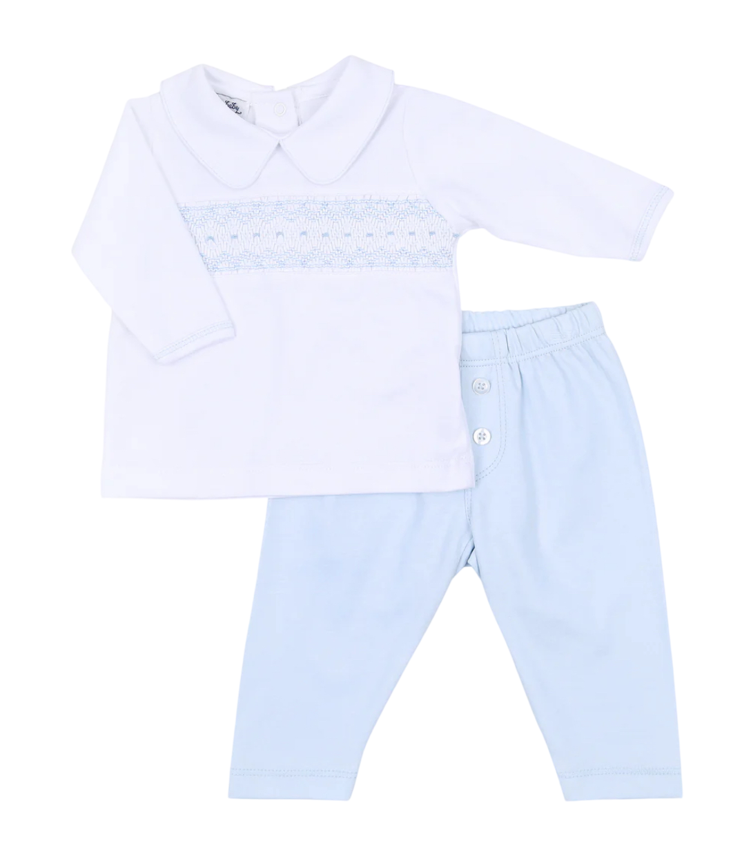 Magnolia Baby Freya and Finn Smocked Collared Boy Pant Set