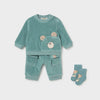 Mayoral Baby Cord Effect Track Suit w/socks