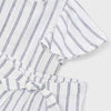 Girl's Navy Striped Short Set