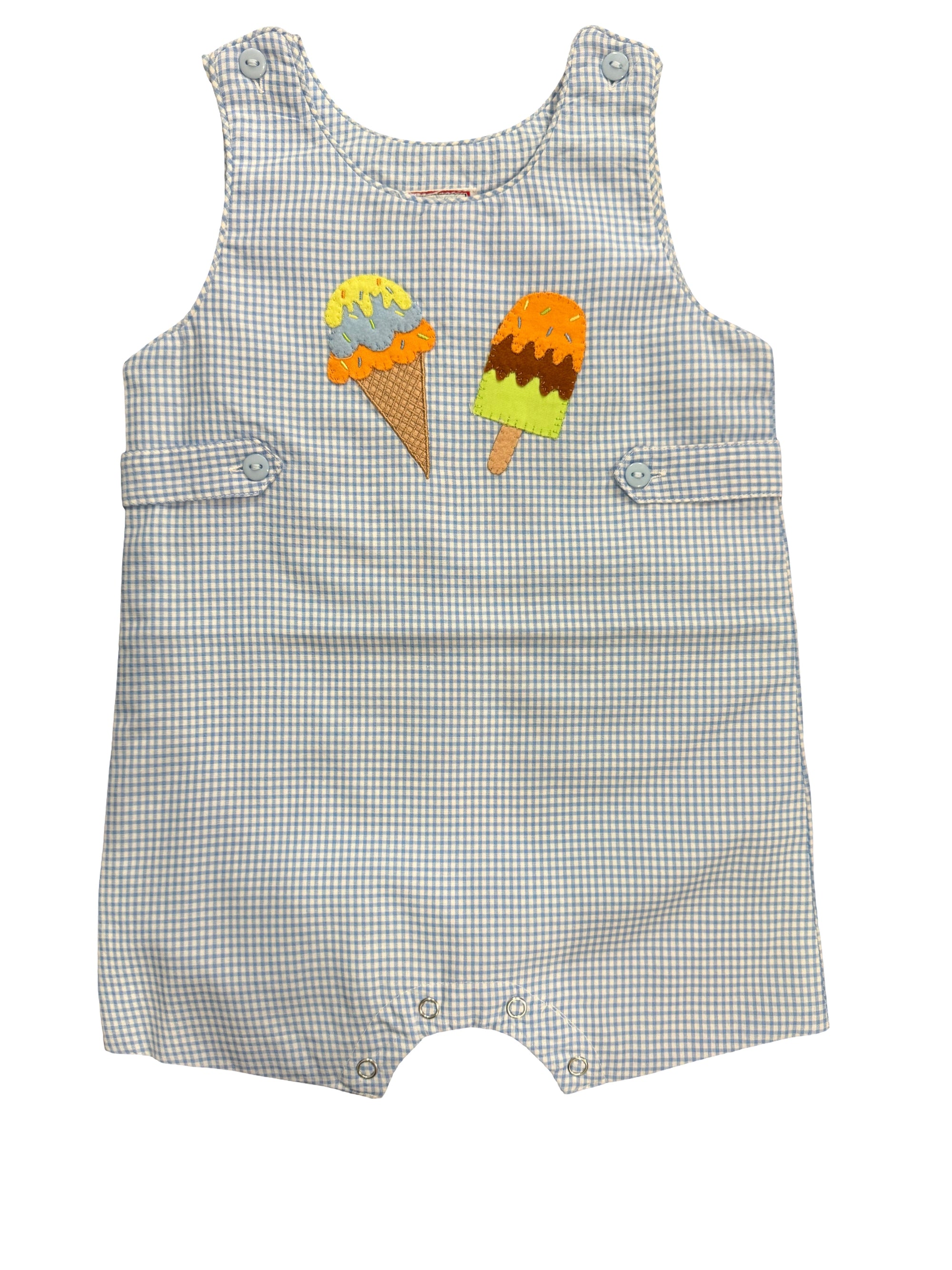 Cotton Kids Boy Ice Cream Appliqué Jon Jon