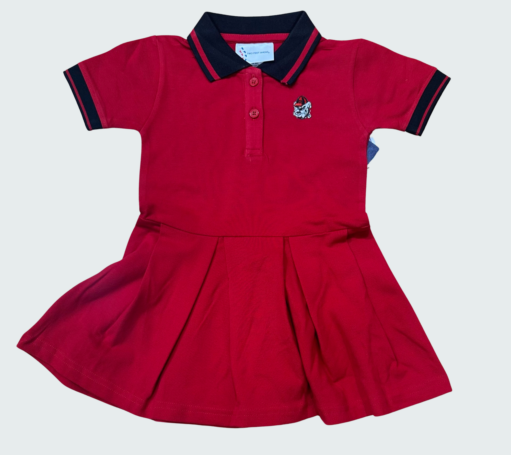 Two Feet Ahead Georgia Bulldog Girls Polo Dress